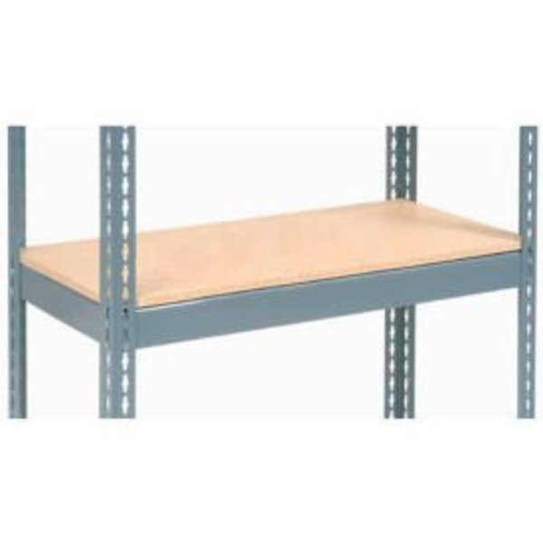 Global Equipment Additional Shelf Level Boltless Wood Deck 48"W x 18"D - Gray 601912